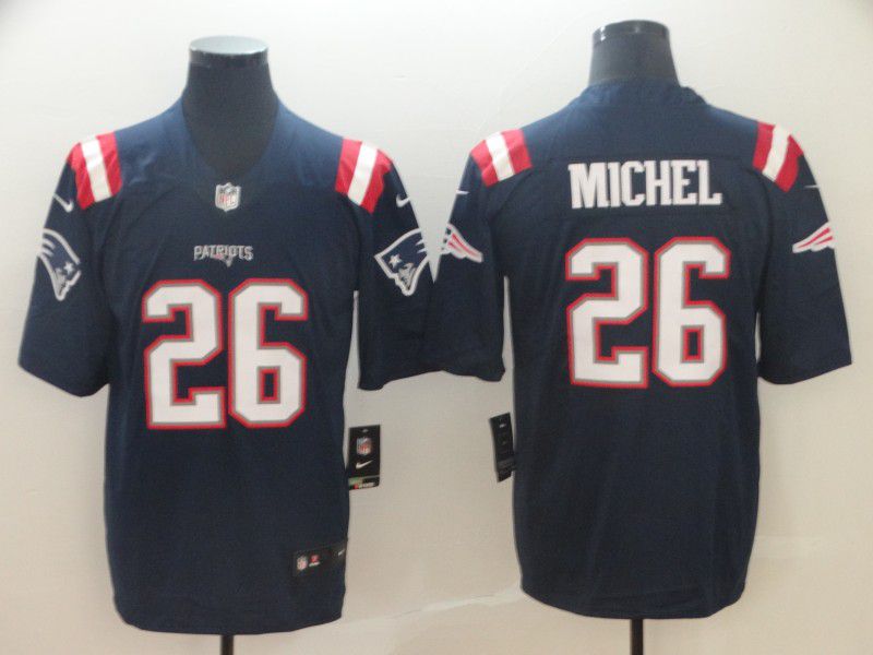 Men New England Patriots #26 Michel Blue Nike Vapor Untouchable Limited Player NFL Jerseys->new england patriots->NFL Jersey